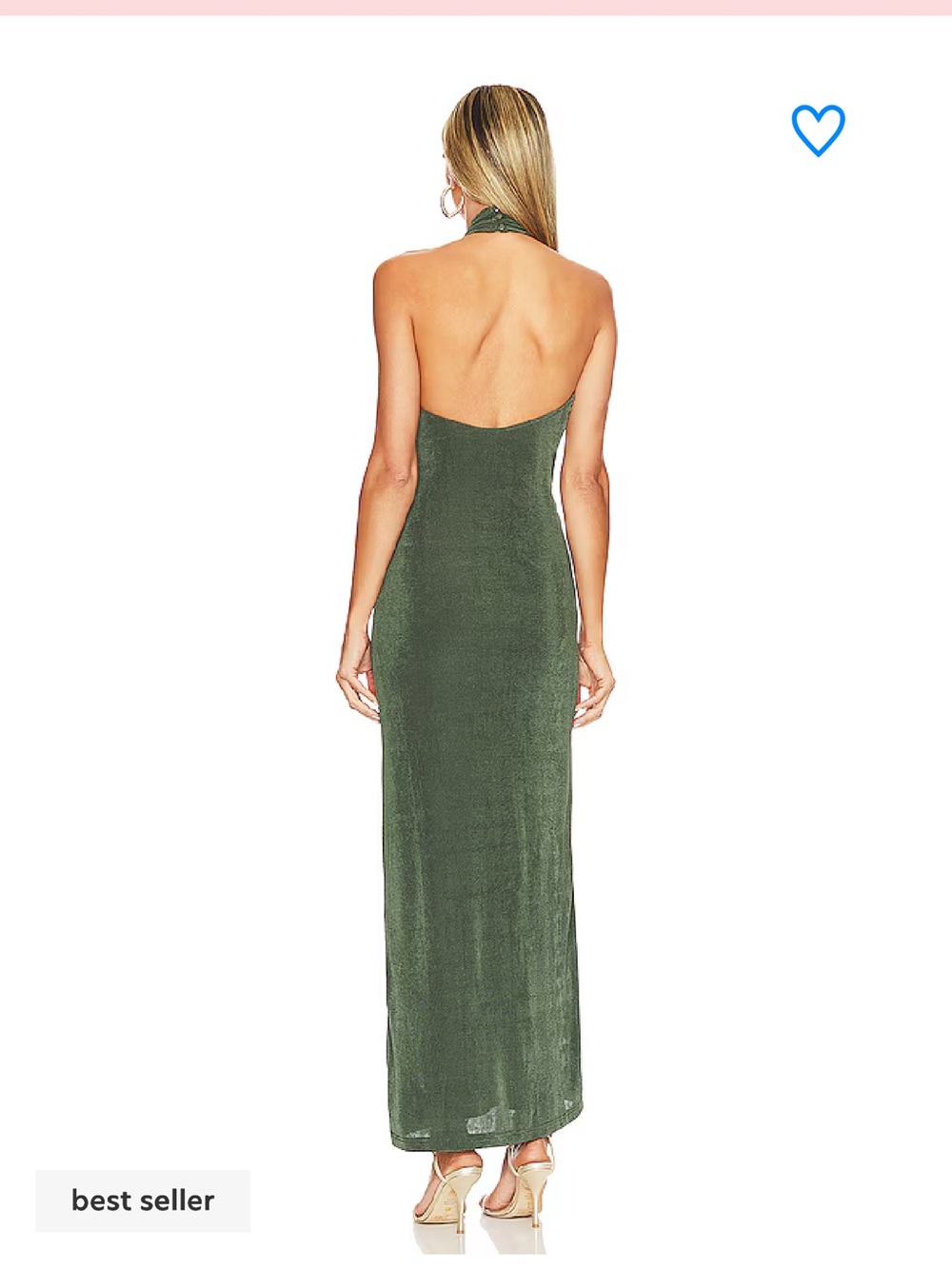superdown Olive Green Adele Cutout Halter Maxi Dress - Picture 2 of 2